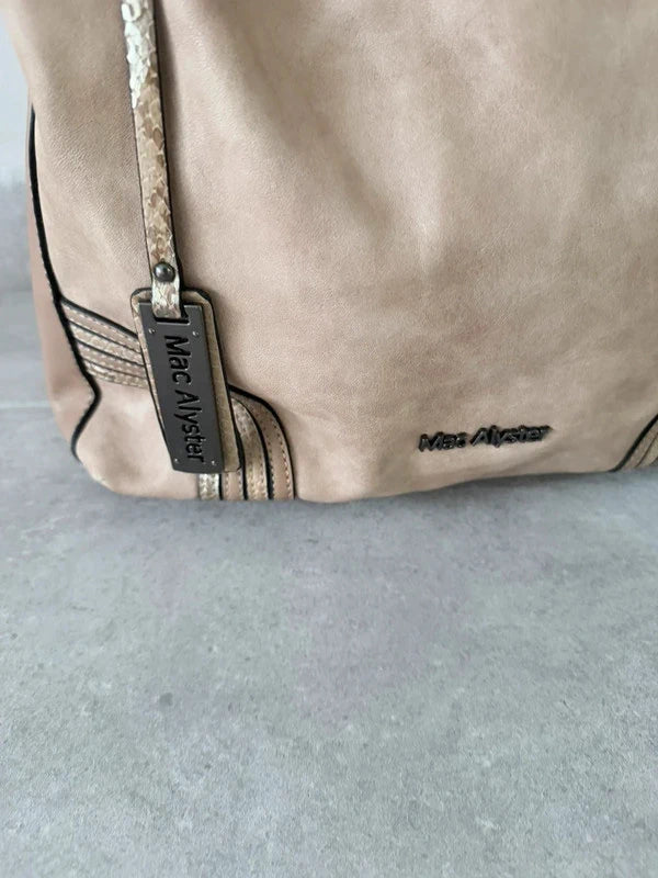 Sac Mac Alyster beige effet cuir chic spacieux