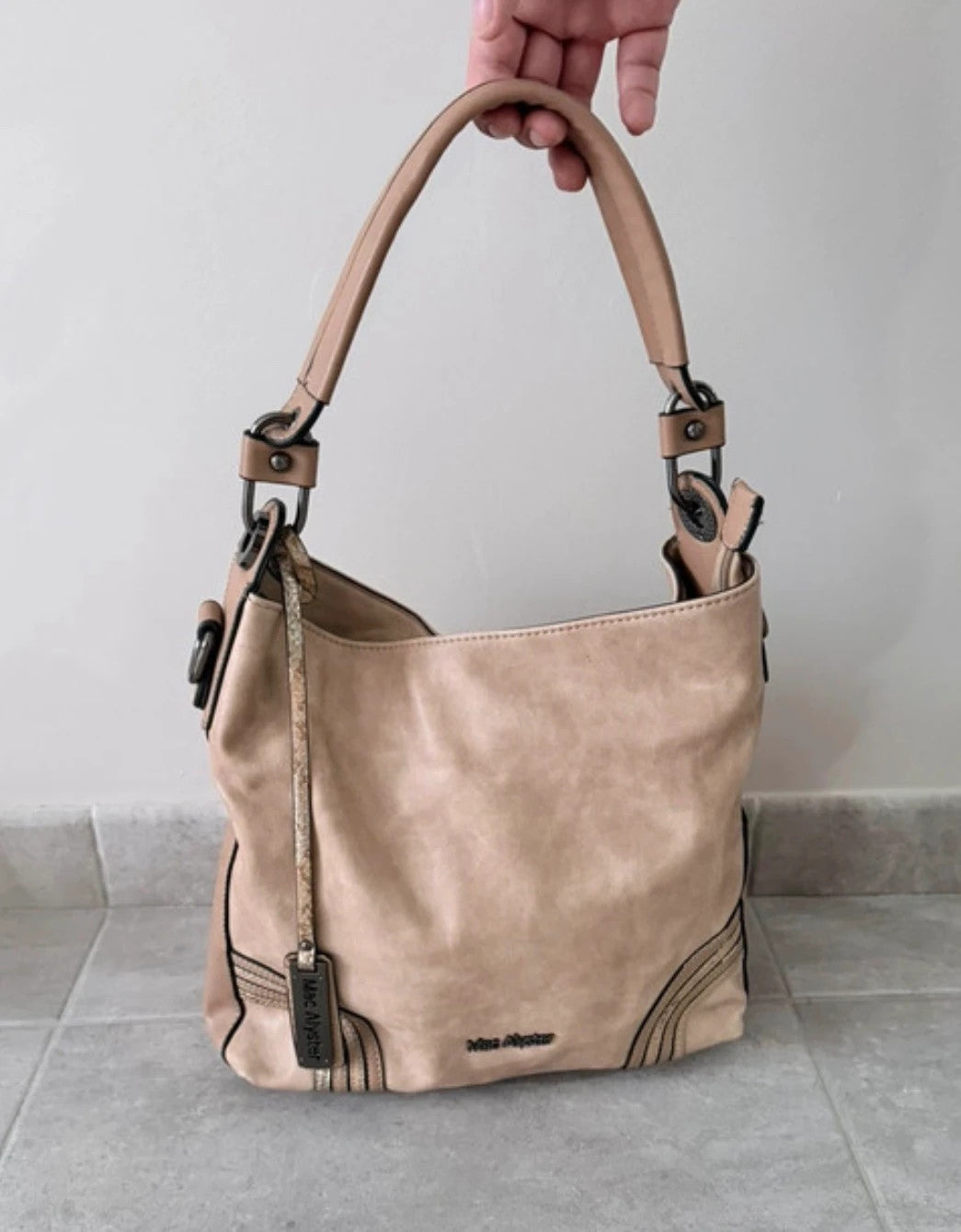 Sac Mac Alyster beige effet cuir chic spacieux