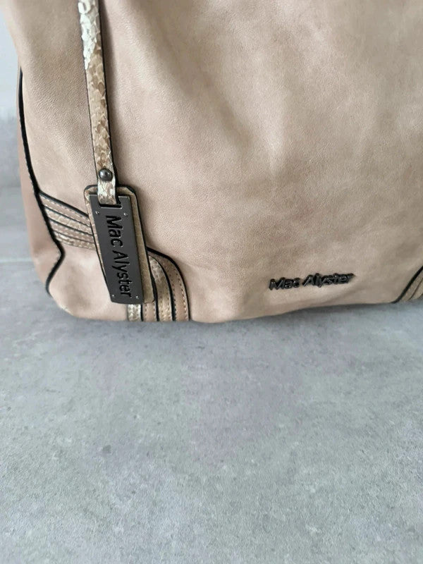 Sac Mac Alyster beige effet cuir chic spacieux
