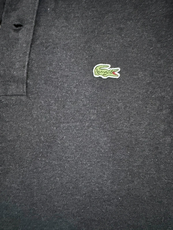 Polo Lacoste gris foncé Slim Fit – taille S classique chic