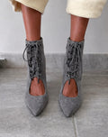 Bottines talons GUESS gris suédine – pointure 37 – élégantes &féminines