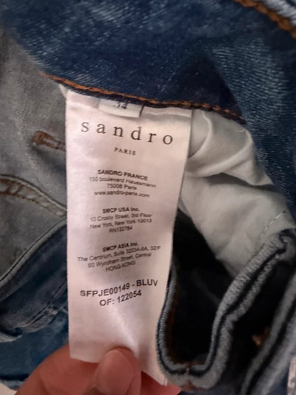 Jean skinny Sandro bleu taille 34 – Coupe parfaite