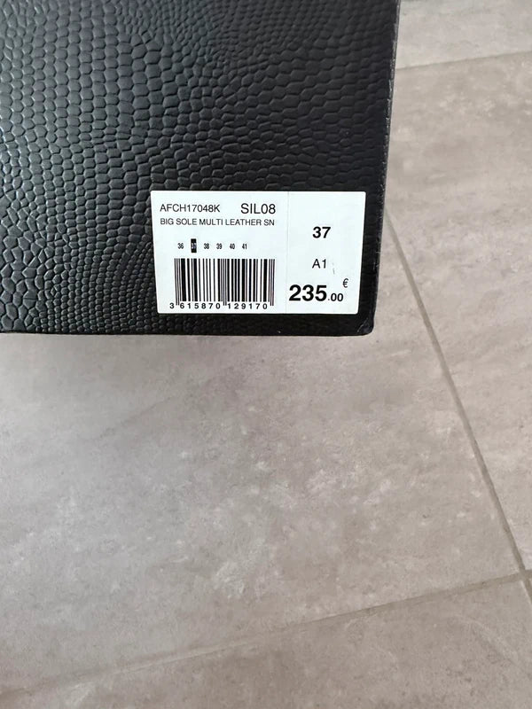 Baskets The Kooples chunky noir & argent – taille 37 – effet vintage