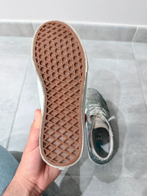 Vans Old Skool pailletées holographiques Argentées – Très bon état