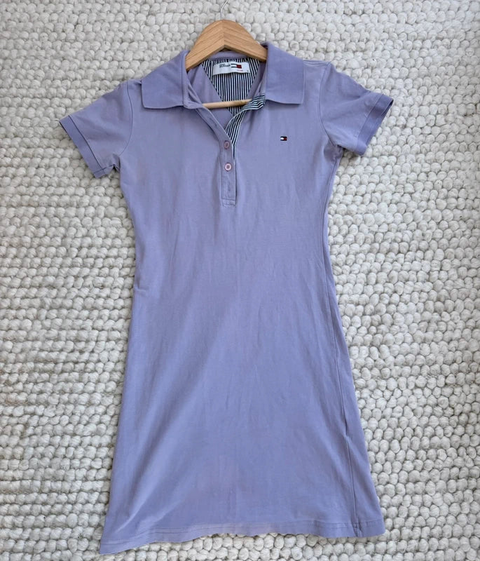Robe polo lilas Tommy Hilfiger femme – coupe cintrée