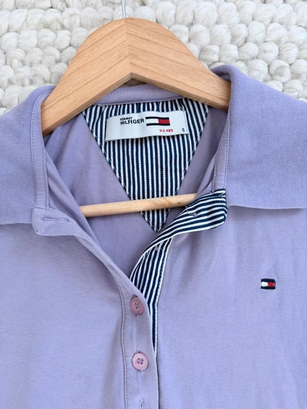 Robe polo lilas Tommy Hilfiger femme – coupe cintrée
