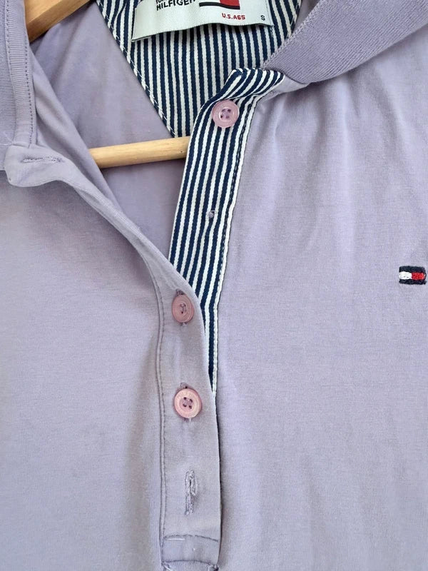 Robe polo lilas Tommy Hilfiger femme – coupe cintrée