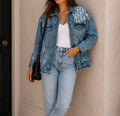 Veste en jean ZARA customisée