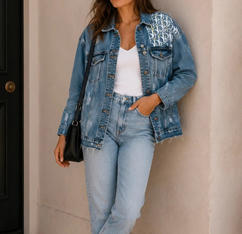 Veste en jean ZARA customisée