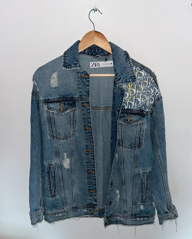 Veste en jean ZARA customisée
