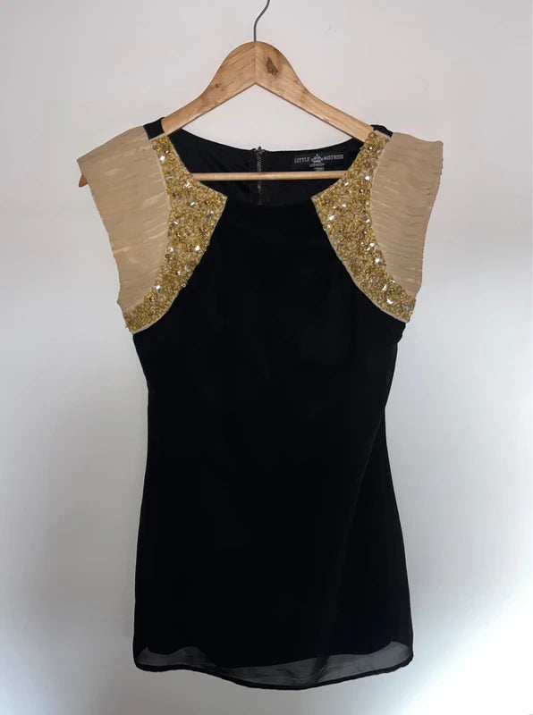 Robe de cocktail Little Mistress London à sequins
