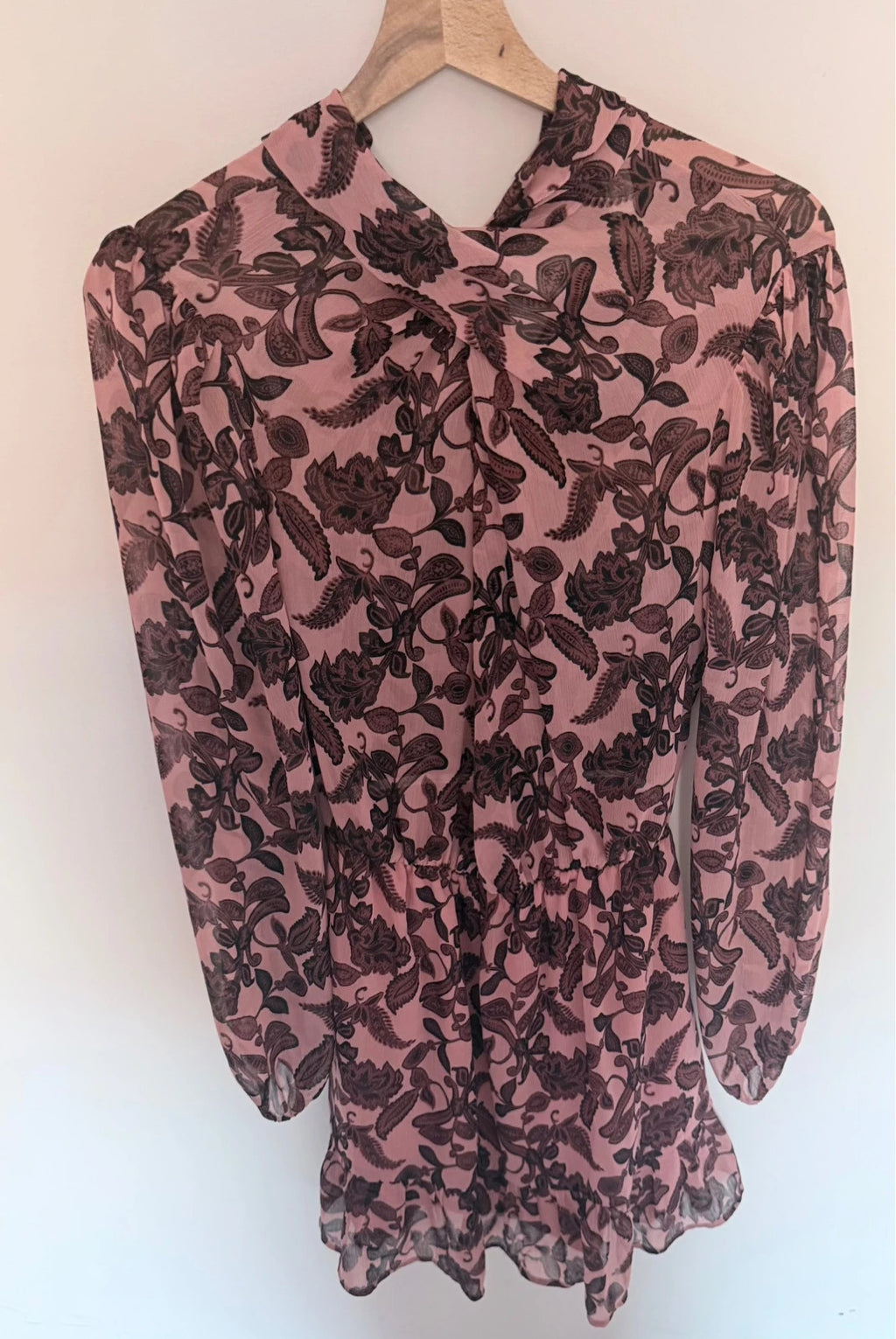 Robe H&M rose poudré à fleurs – Taille 40 – Neuve