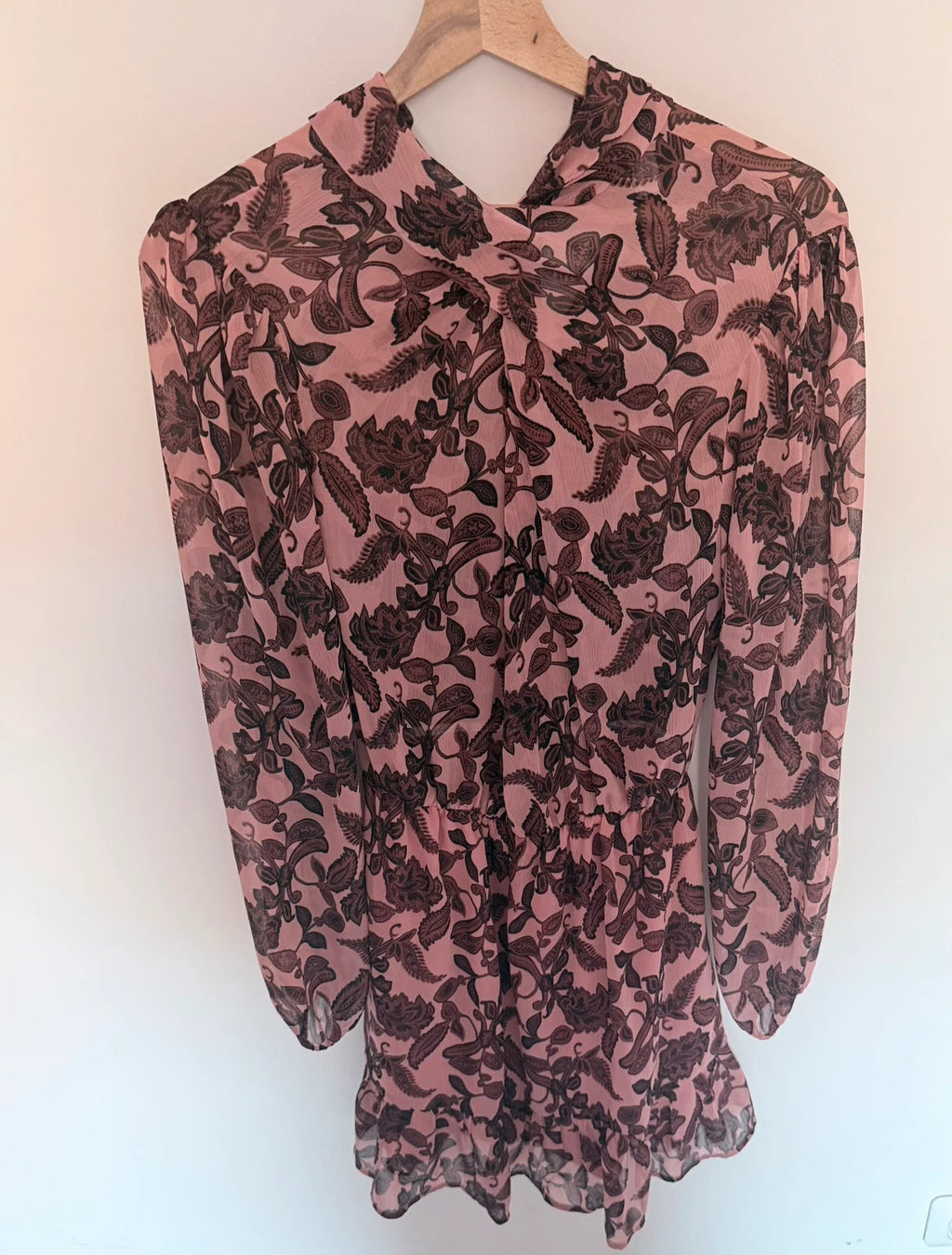 Robe H&M rose poudré à fleurs – Taille 40 – Neuve