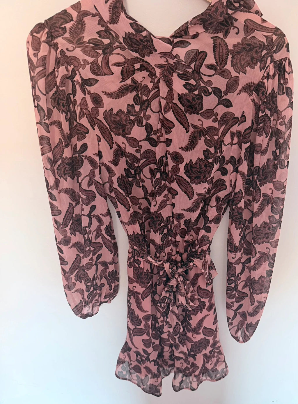 Robe H&M rose poudré à fleurs – Taille 40 – Neuve