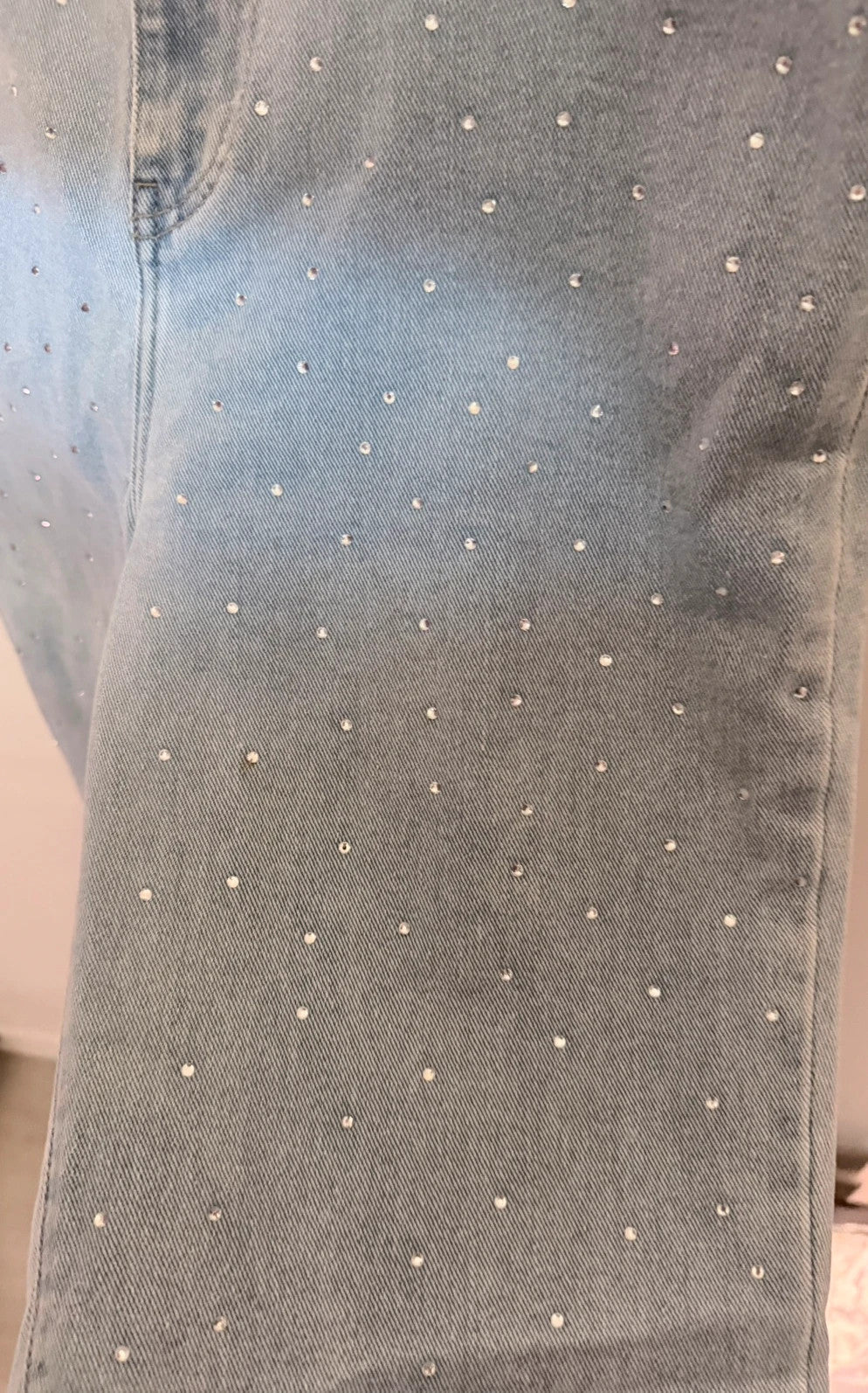 Jean bleu clair strass REDIAL tendance