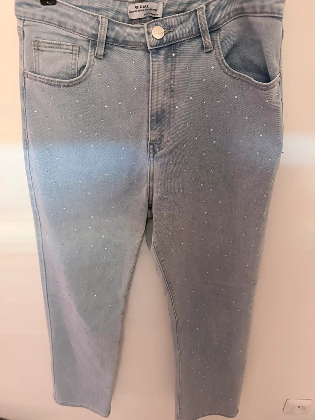 Jean bleu clair strass REDIAL tendance