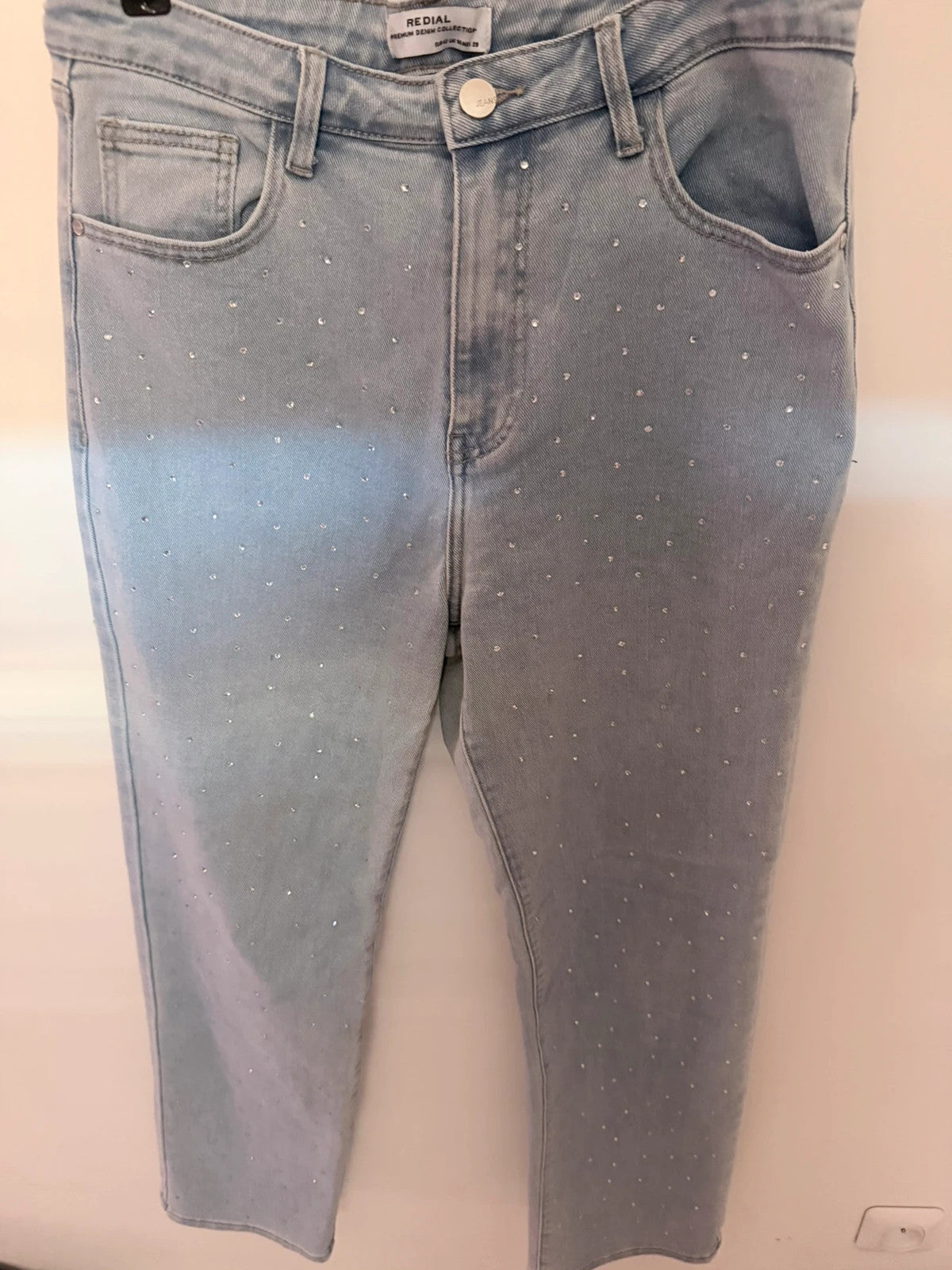 Jean bleu clair strass REDIAL tendance