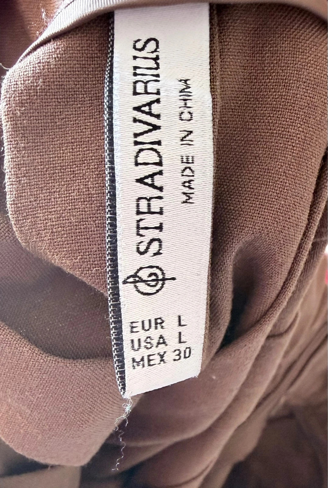 Jupe plissée marron Stradivarius – Taille L – Style preppy / tennis