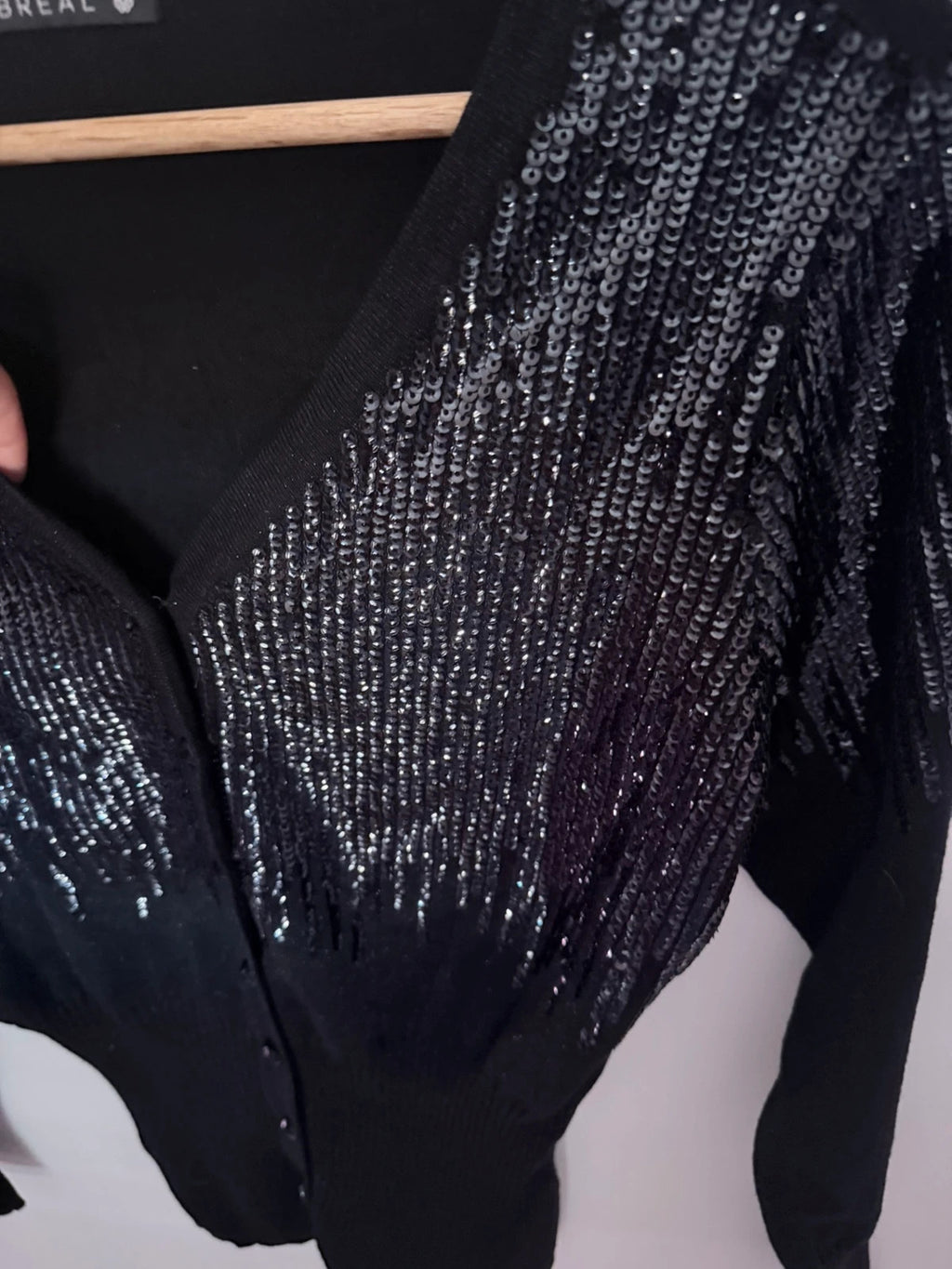 Gilet noir Bréal – Élégant scintillant
