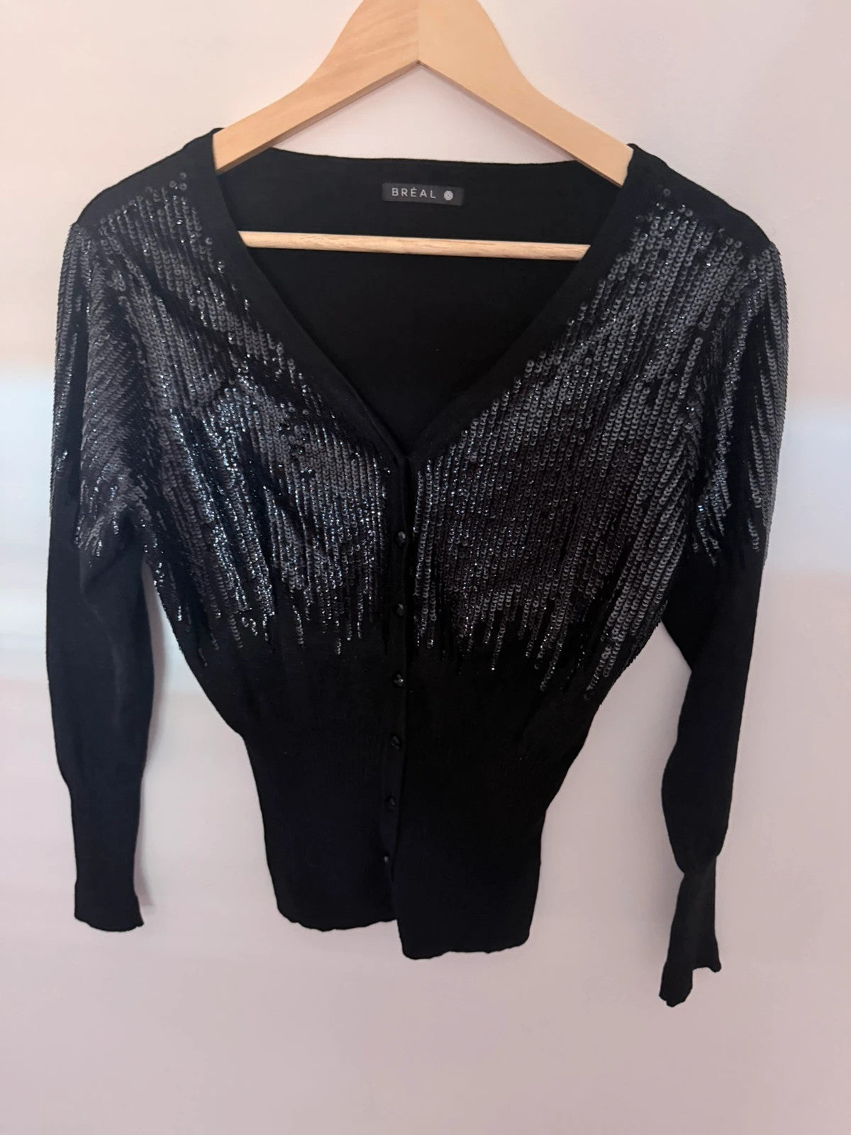 Gilet noir Bréal – Élégant scintillant