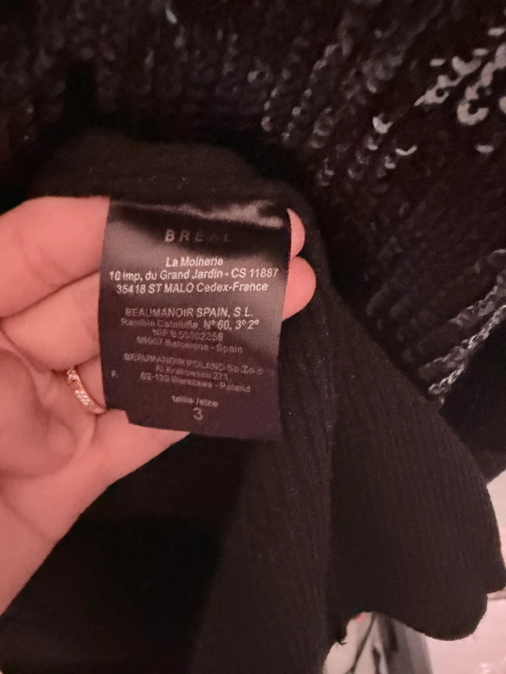 Gilet noir Bréal – Élégant scintillant