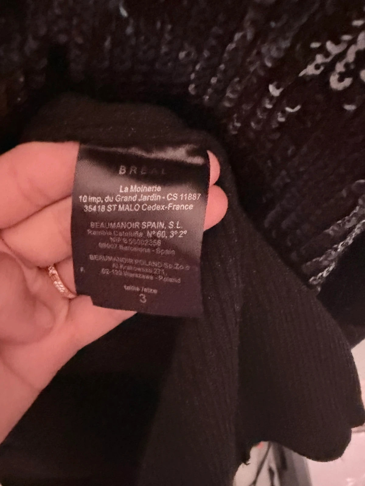 Gilet noir Bréal – Élégant scintillant