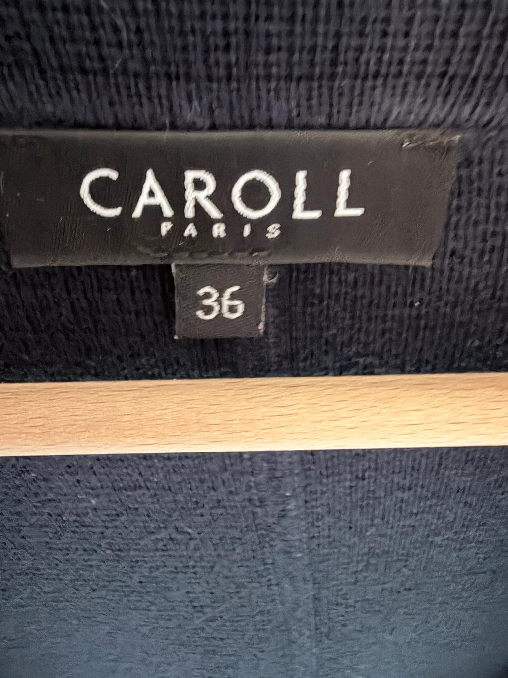 Gilet long Caroll Paris bleu marine foncé – Taille 36