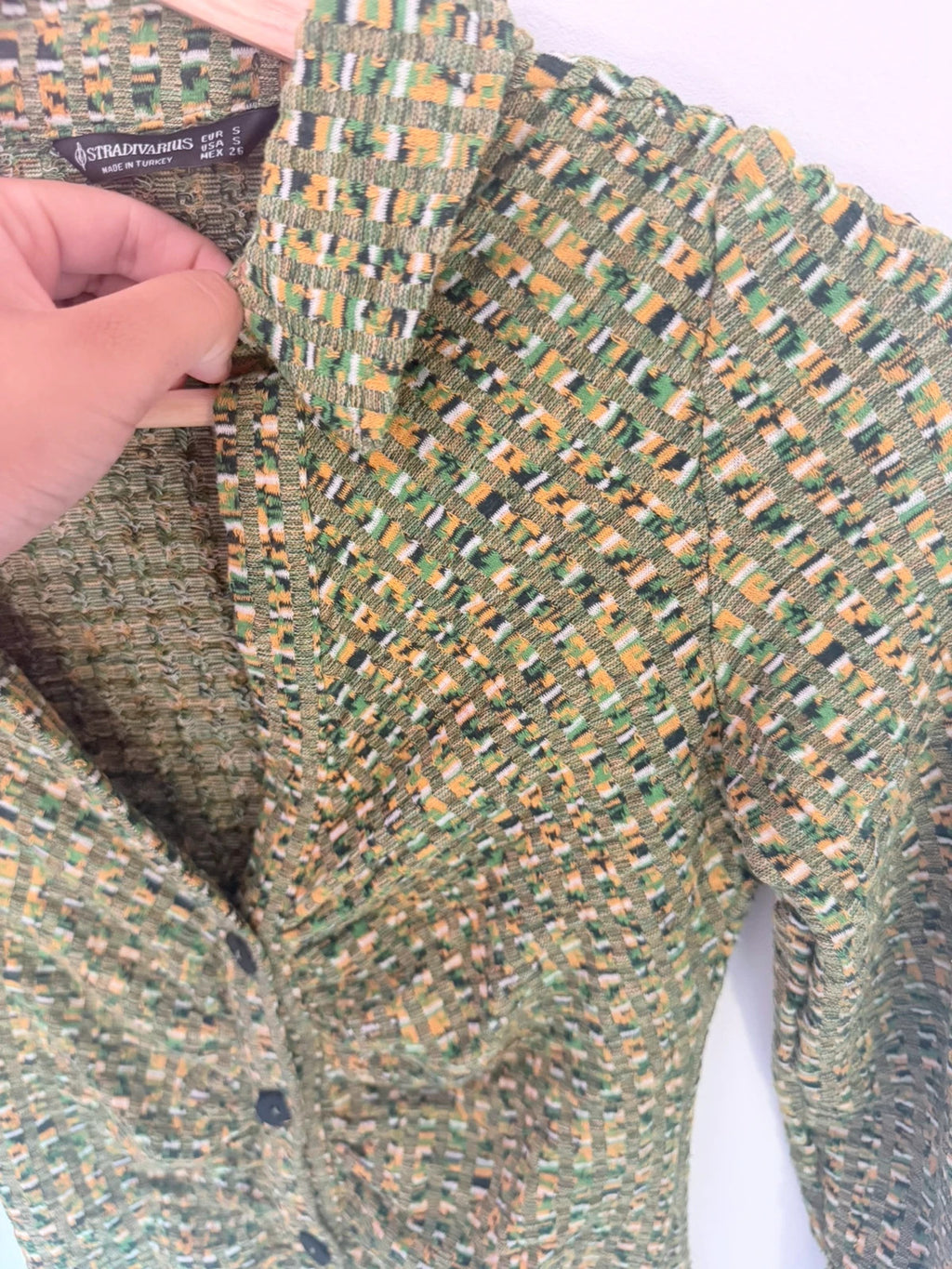 Robe moulante verte texturée Stradivarius – Taille S