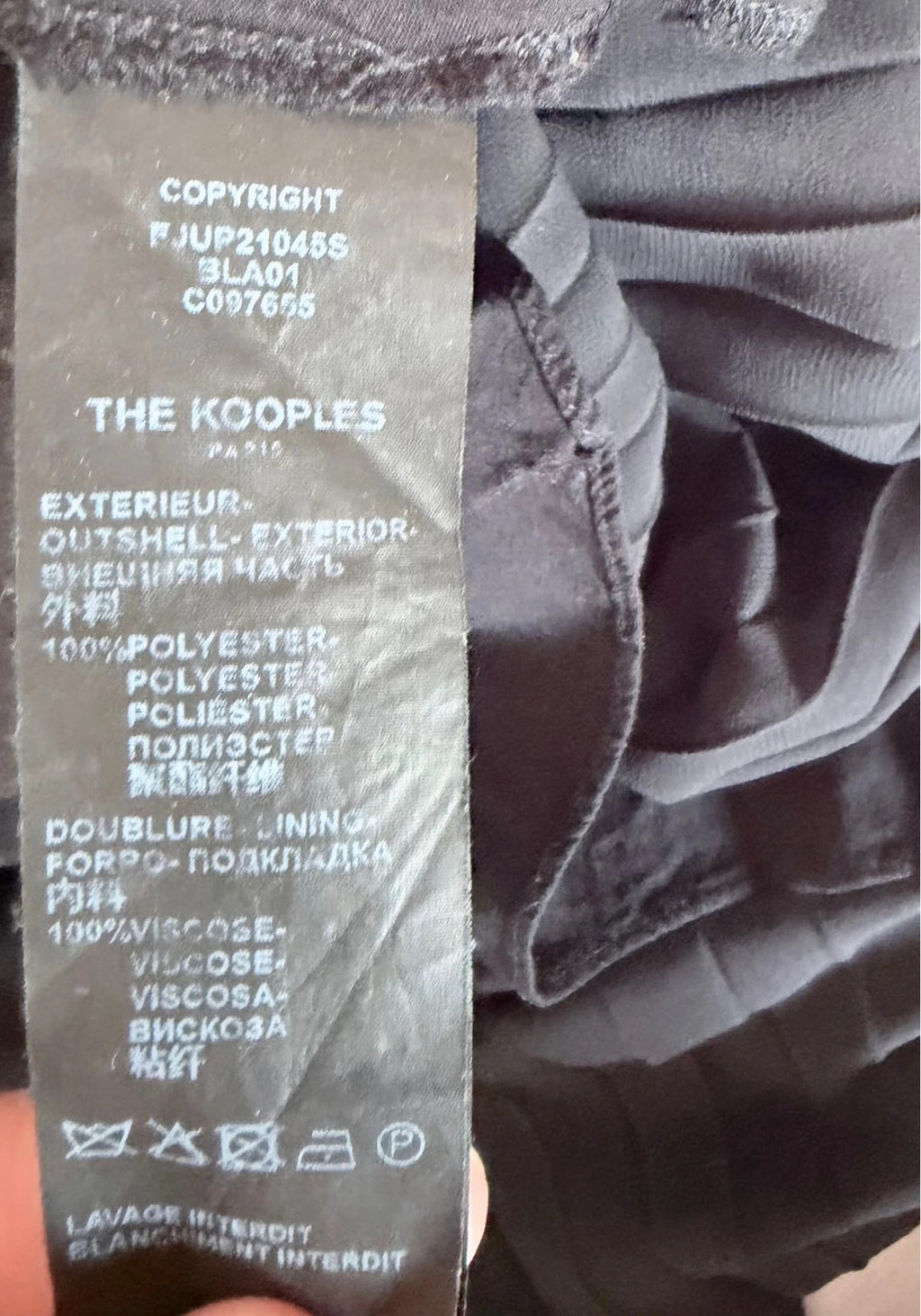 Jupe plissée noire The kooples