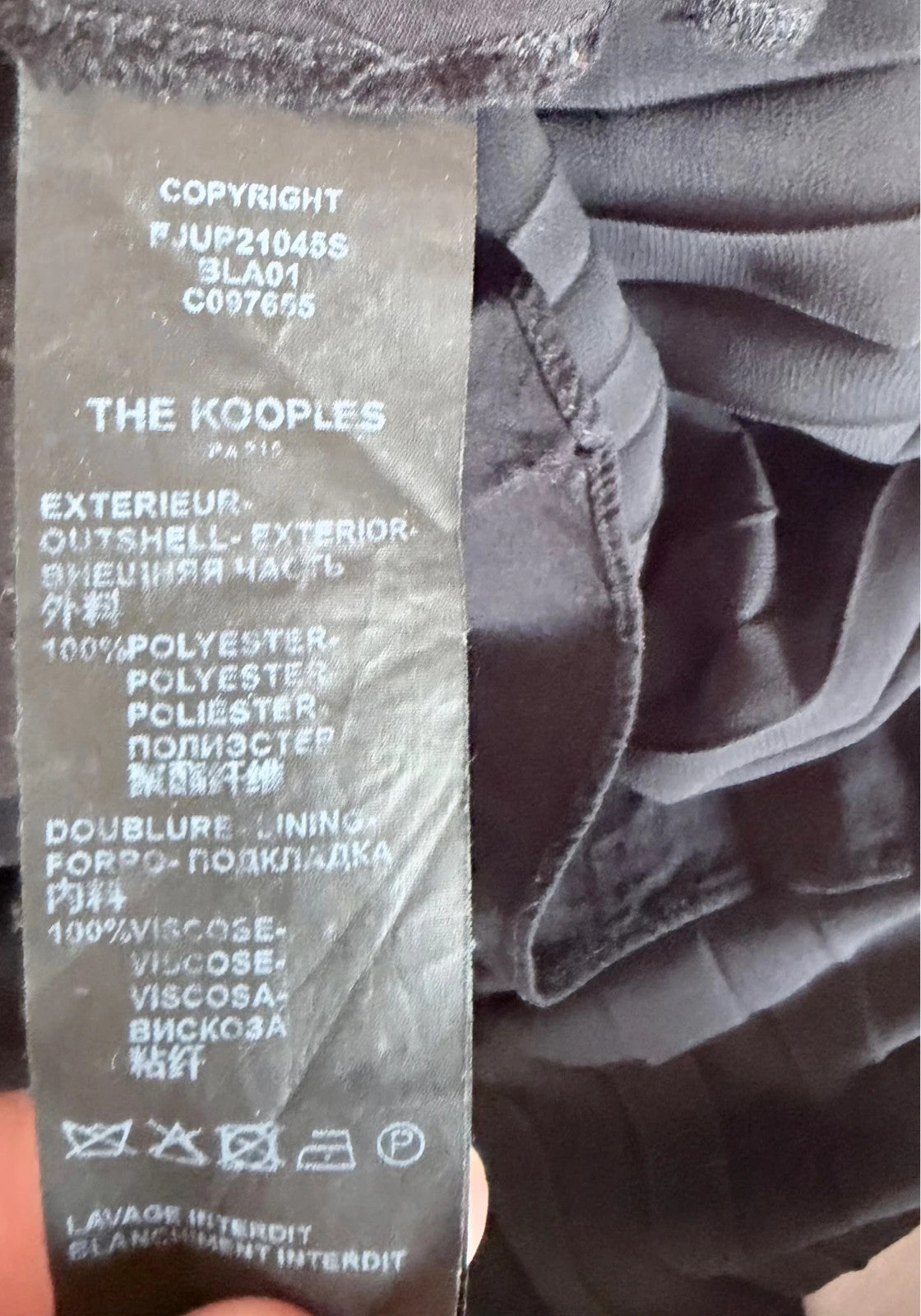 Jupe plissée noire The kooples