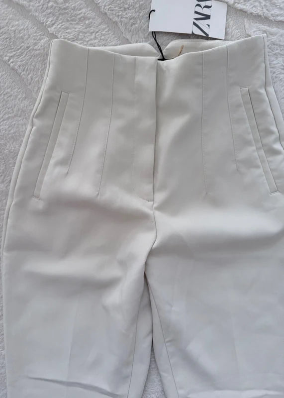 Pantalon tailleur Zara écru / crème taille XS – neuf avec étiquette