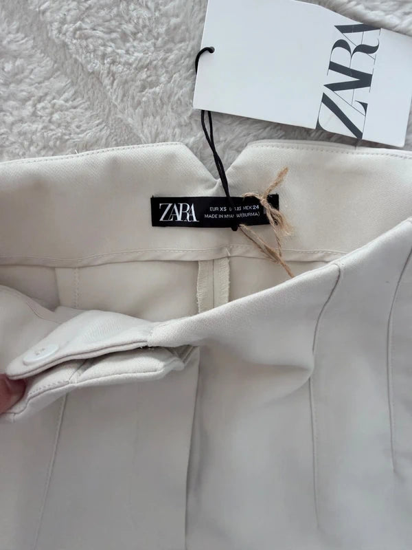 Pantalon tailleur Zara écru / crème taille XS – neuf avec étiquette