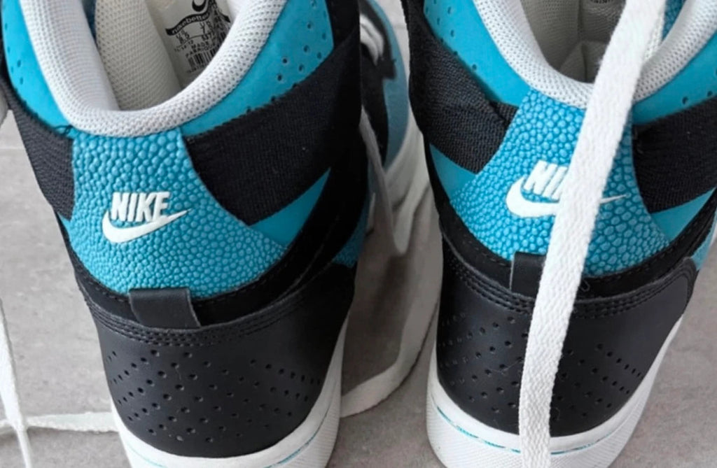 Baskets Nike montantes noir et bleu turquoise – Taille 42,5 – Très bon état