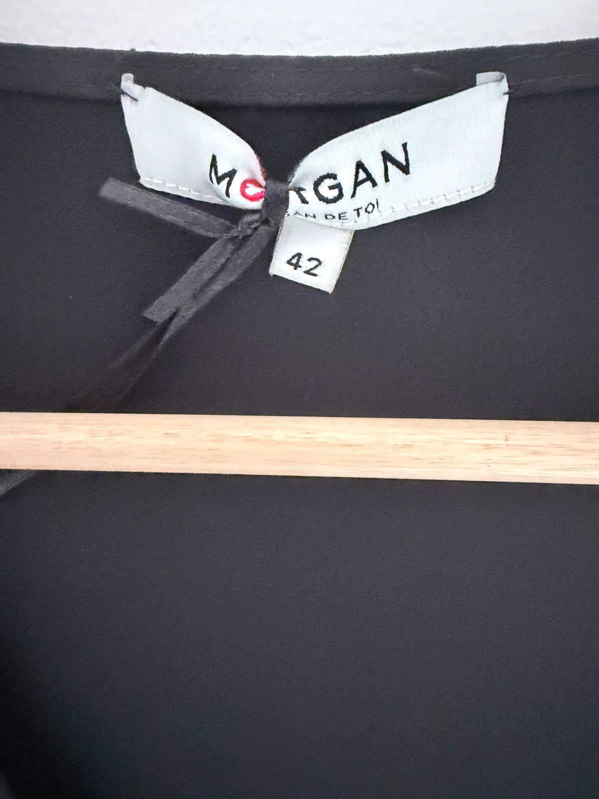Robe Morgan noire portefeuille à volants – Taille 42 – Neuve avec étiquette