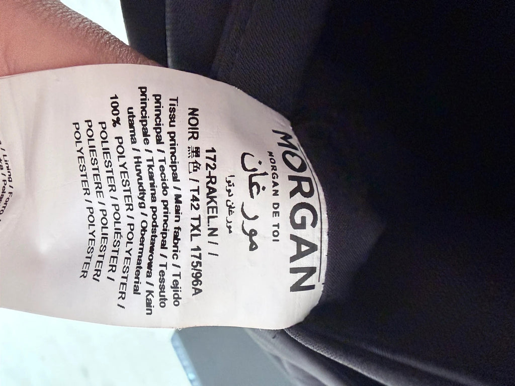 Robe Morgan noire portefeuille à volants – Taille 42 – Neuve avec étiquette