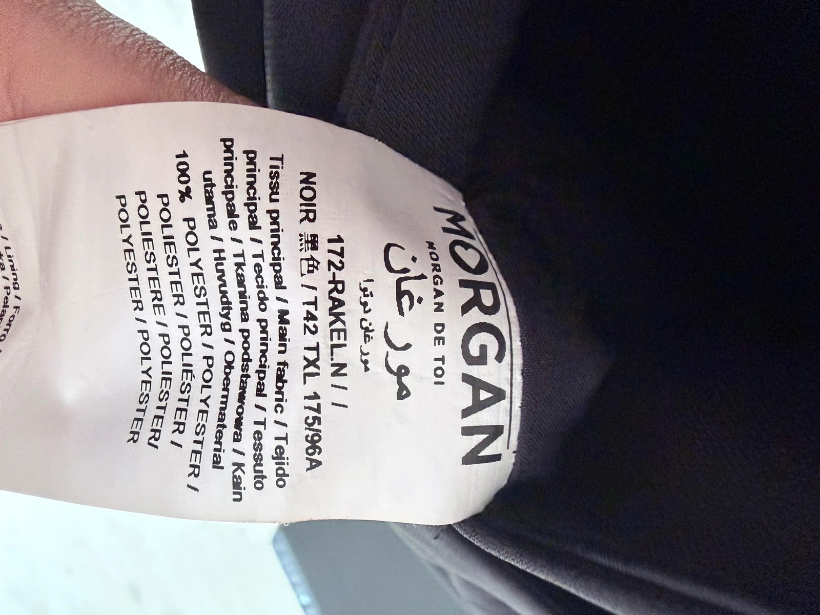 Robe Morgan noire portefeuille à volants – Taille 42 – Neuve avec étiquette