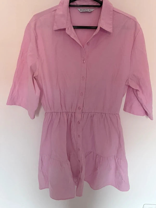 Robe chemise rose Stradivarius – Taille S tendance