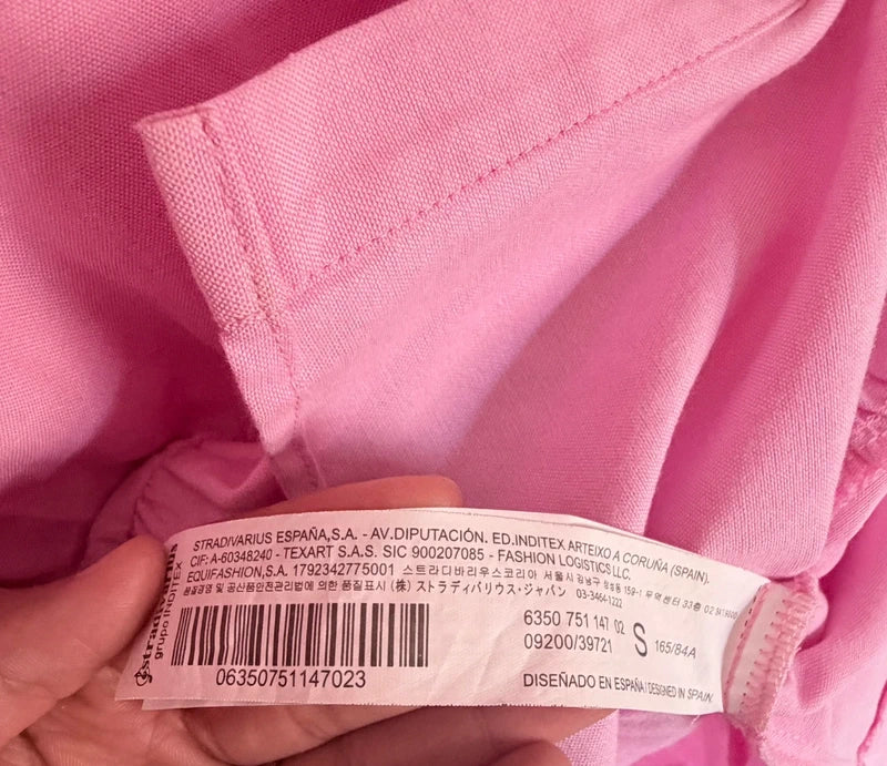 Robe chemise rose Stradivarius – Taille S tendance