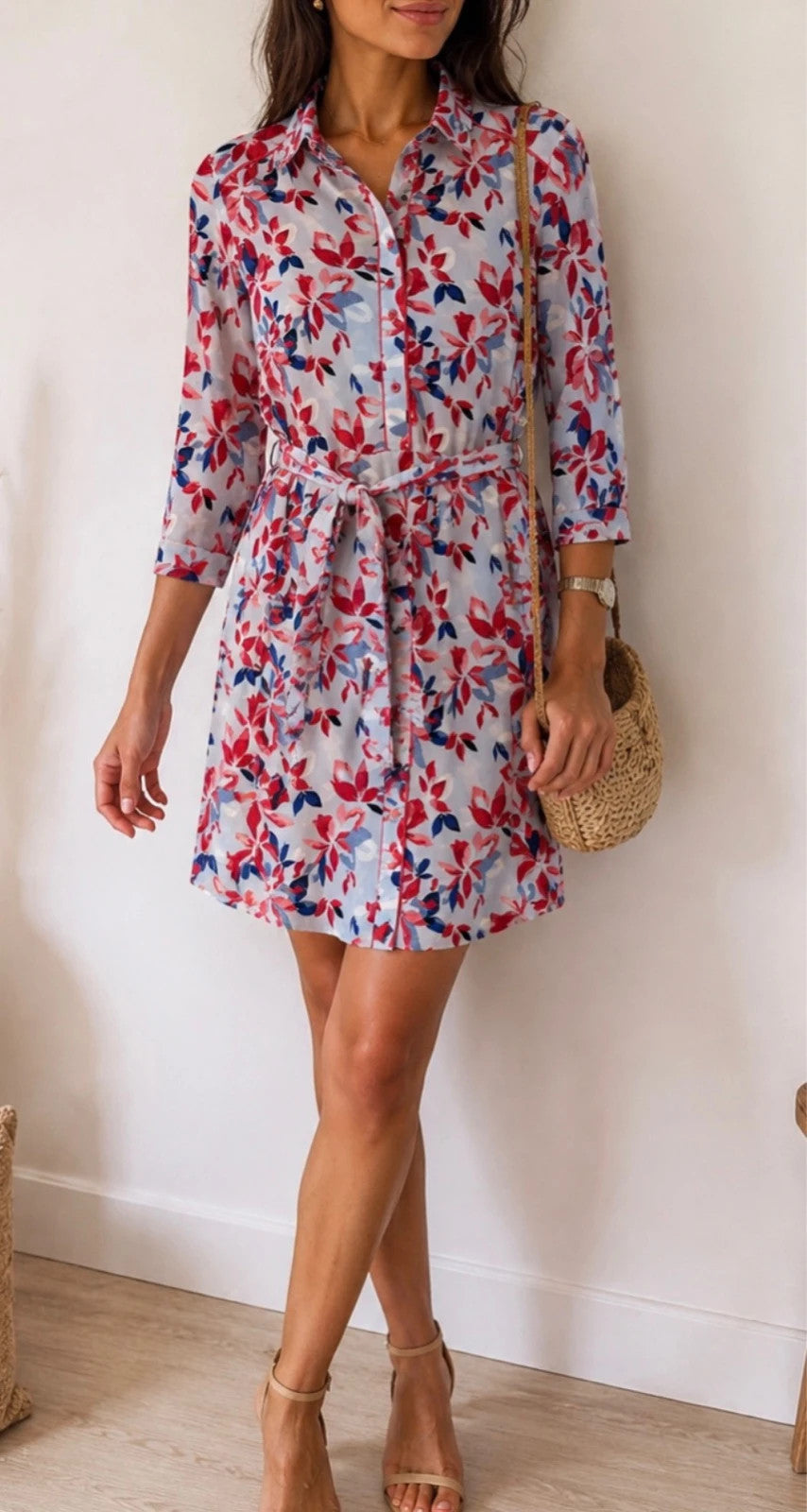 Robe chemise fleurie Damart