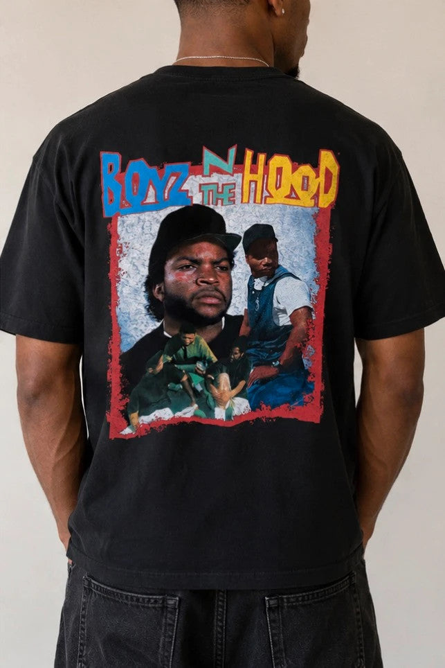 T-shirt BoohooMAN “Boyz N The Hood” noir imprimé – Taille M