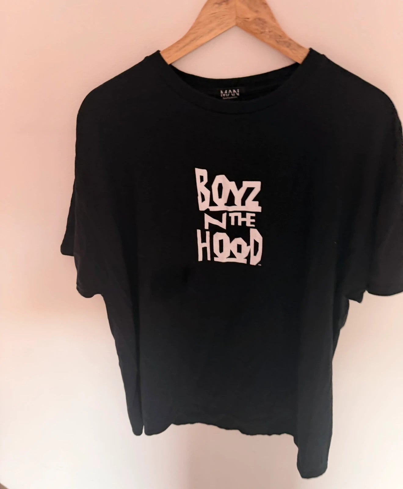 T-shirt BoohooMAN “Boyz N The Hood” noir imprimé – Taille M