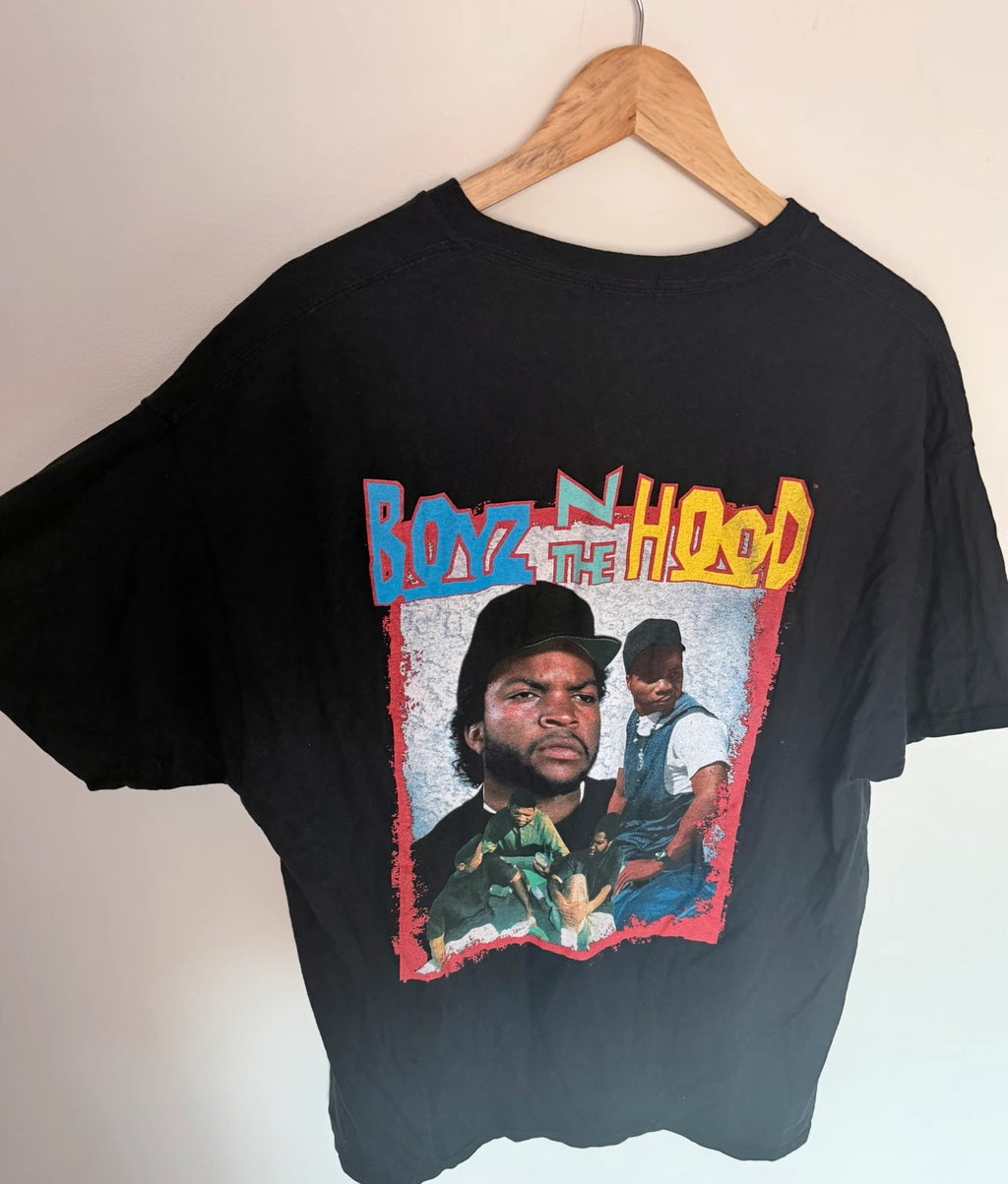T-shirt BoohooMAN “Boyz N The Hood” noir imprimé – Taille M