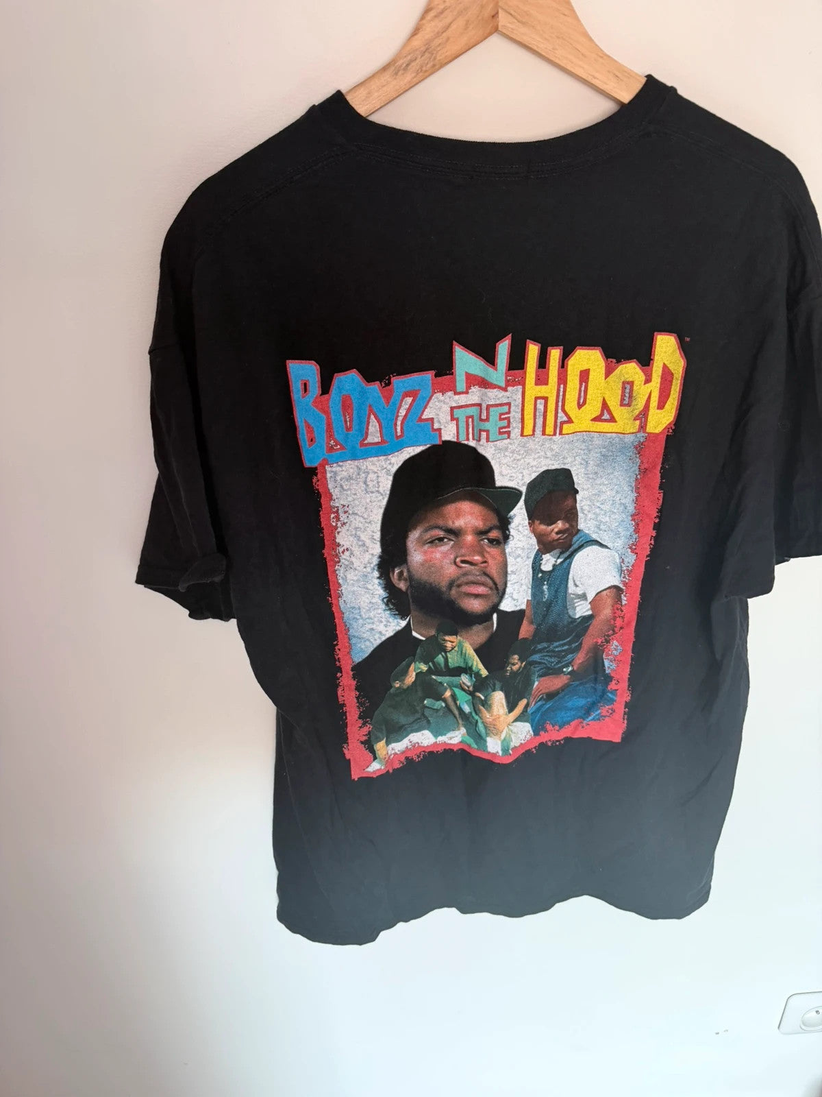 T-shirt BoohooMAN “Boyz N The Hood” noir imprimé – Taille M