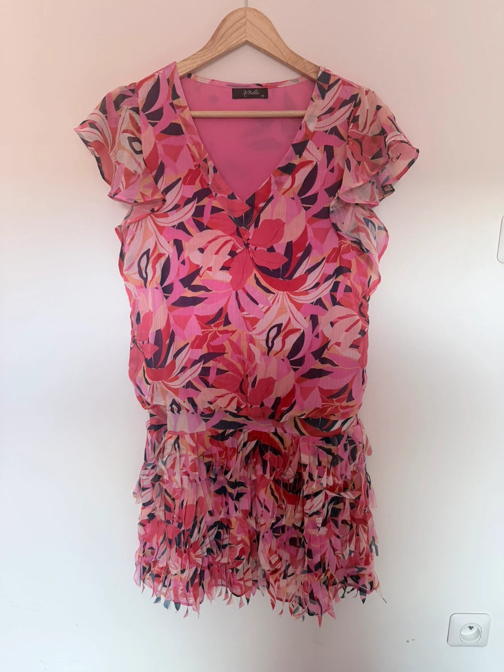 Robe fleurie rose Taille 38 – Fluide ultra féminine