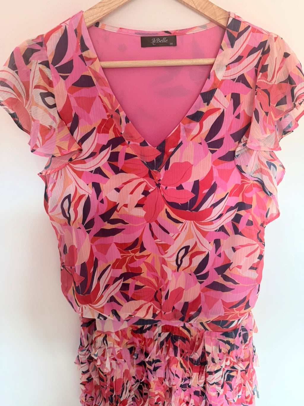 Robe fleurie rose Taille 38 – Fluide ultra féminine