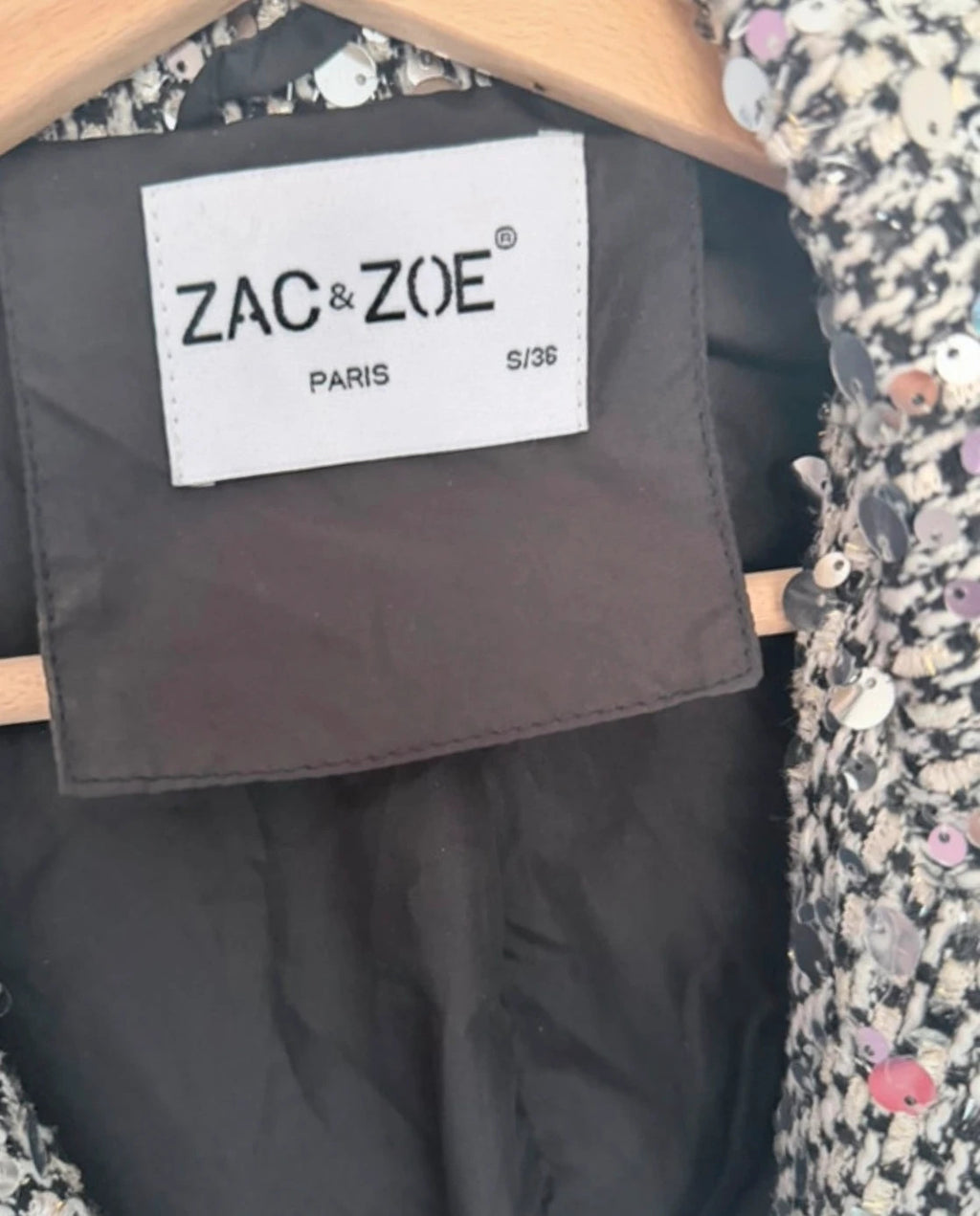 Ensemble paillettes Zac & Zoe Paris – Veste T36 + Jupe T40