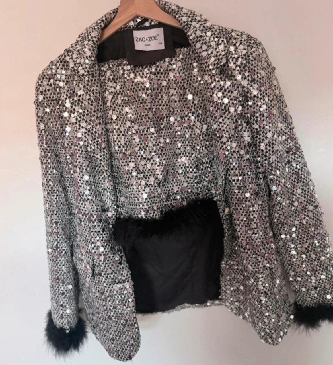 Ensemble paillettes Zac & Zoe Paris – Veste T36 + Jupe T40