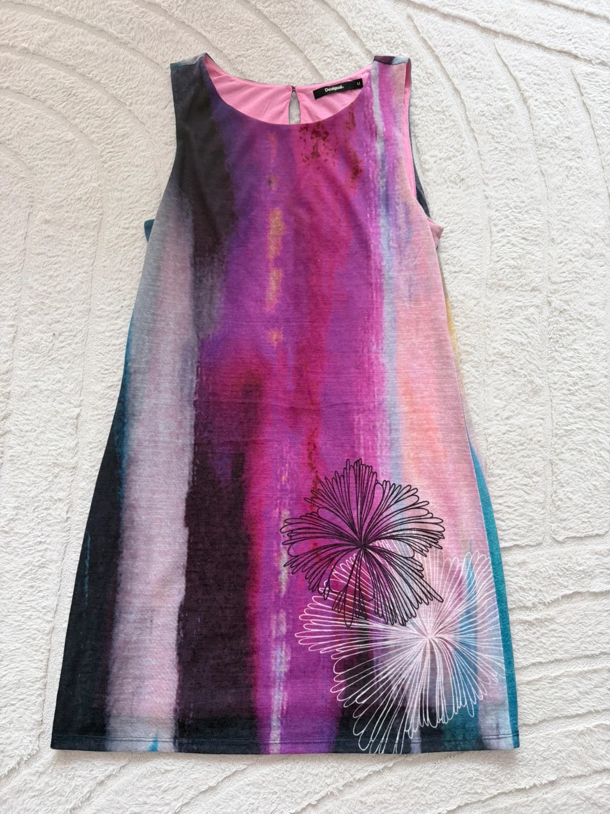 Robe Desigual multicolore rose/violet – Taille M