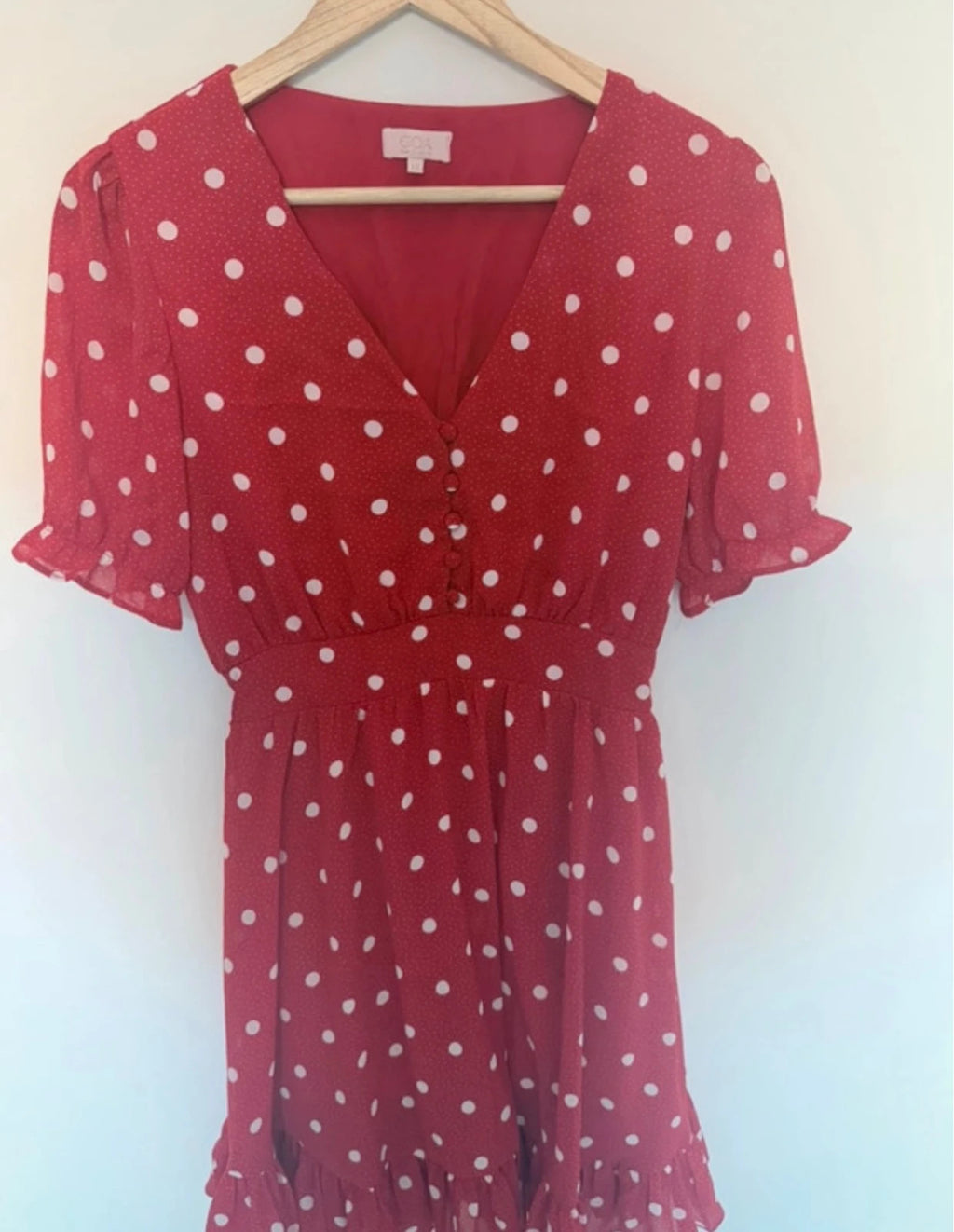 Robe GOA Paris rouge à pois blancs Style rétro chic