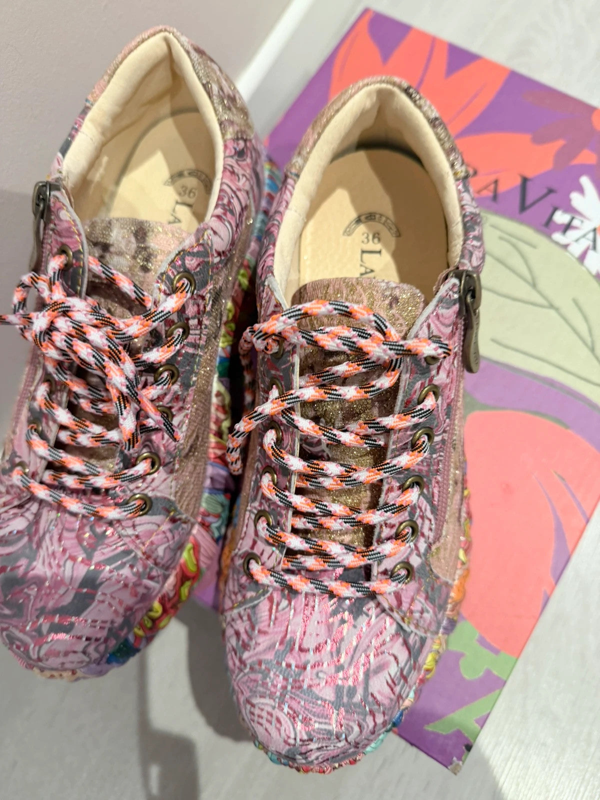 Baskets Laura Vita multicolores à plateforme – Neuves – Taille 36